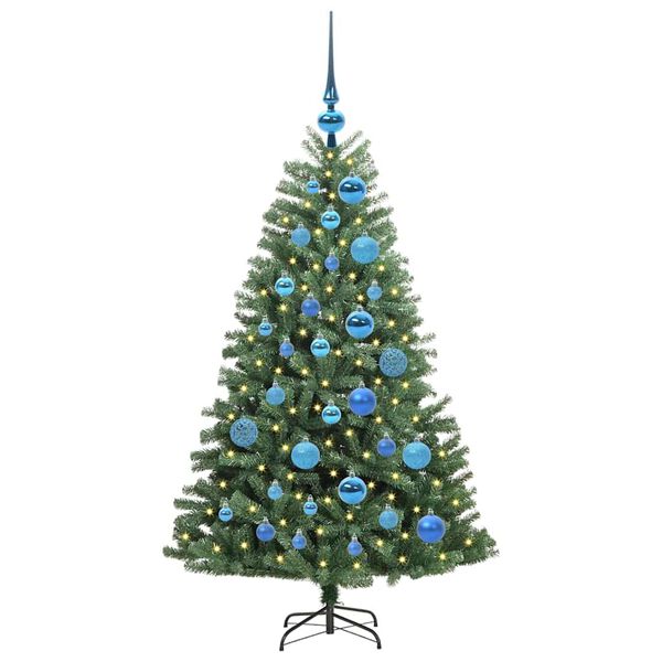 vidaXL Artificial Hinged Christmas Tree Green 120 cm PVC and Metal
