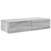 vidaXL Wall Shelf with Drawers Grey Sonoma 80x33x17 cm Engineered Wood