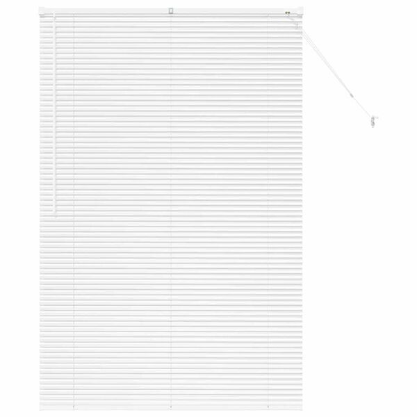 vidaXL Window Blind with Curtains Manual White Aluminium