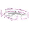 vidaXL Bed frame without Mattress White 120x190 cm Small Double Solid Wood Pine