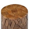 vidaXL Mosaic Stool Brown Solid Teak Wood
