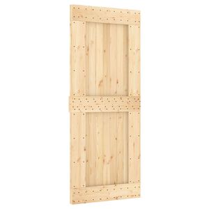 vidaXL Sliding Door NARVIK Natural and Black 85 x 210 cm (213.5 cm)