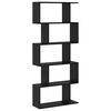 vidaXL Book Cabinet Black Oak 70 x 24 x 161 cm Engineered Wood