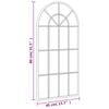 vidaXL Wall Mirror Black 40x80 cm Arch Iron