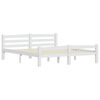 vidaXL Bed Frame without Mattress White Solid Wood Pine 160x200 cm