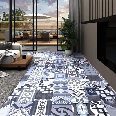 vidaXL PVC Flooring Plank Self-adhesive 5.11 m² Coloured Pattern