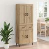 vidaXL Highboard with Drawer 2 pcs Artisan Oak Engineered Wood