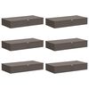 vidaXL Storage Box 6 pcs Non-woven fabric 90 x 48 x 15 cm 64.8 L Grey