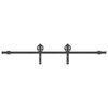 vidaXL Sliding Door Hardware Kit 183 cm Steel Black