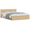 vidaXL Bed Frame with LED without Mattress Sonoma Oak 160x200 cm