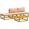 vidaXL Sofa Set 4 pcs Natural Solid Acacia Wood