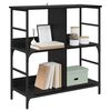 vidaXL Bookshelf Black oak Engineered wood