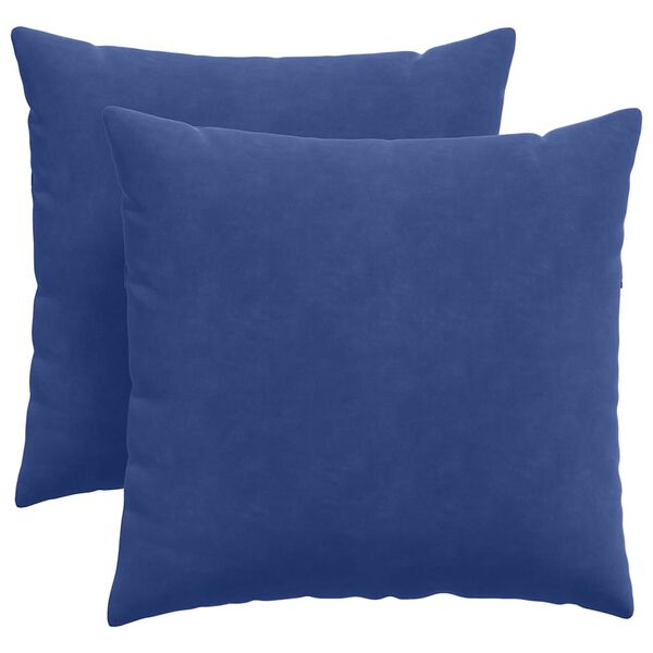 vidaXL Sofa Pillows 2 pcs Police Blue 45 x 45 cm Corduroy Fabric