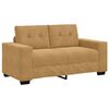 vidaXL Sofa 2 pcs Brown Fabric