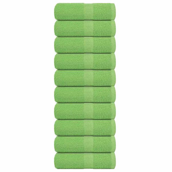 vidaXL Wash Towels "FROGN" 10 pcs Apple Green 30x30 cm 360 gsm