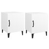 vidaXL Bedside Cabinets 2 pcs White Engineered Wood