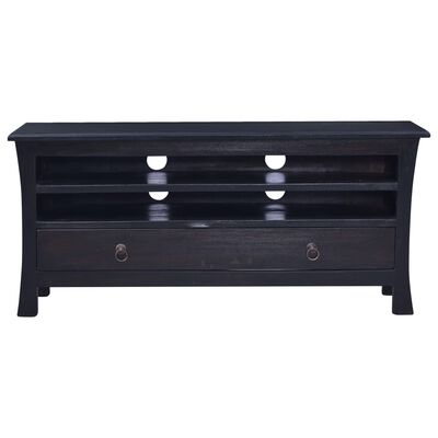 vidaXL TV Cabinet Light Black Coffee 100x30x45 cm Solid Mahogany Wood