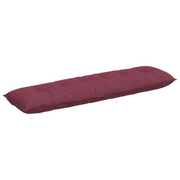 vidaXL Back Pillow Wine Red 180 x 19 x 50 cm Fabric