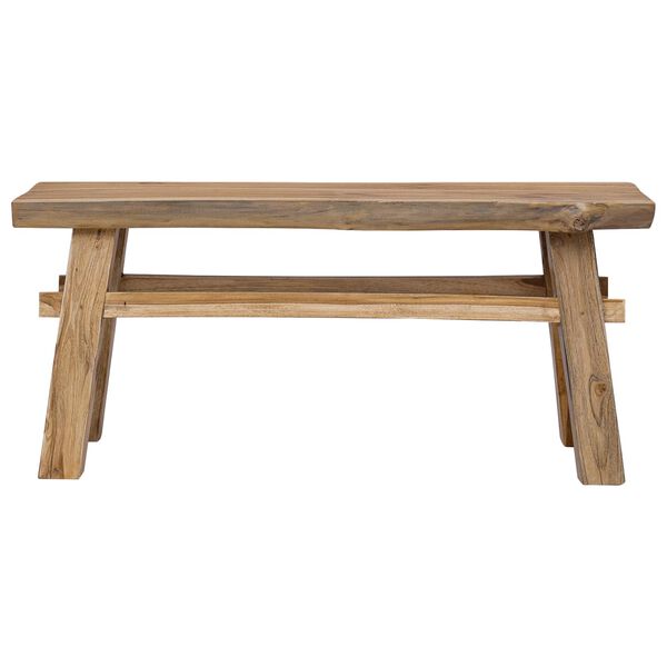 vidaXL Bench Natural 100 x 29 x 43.5 cm Solid Teak Wood