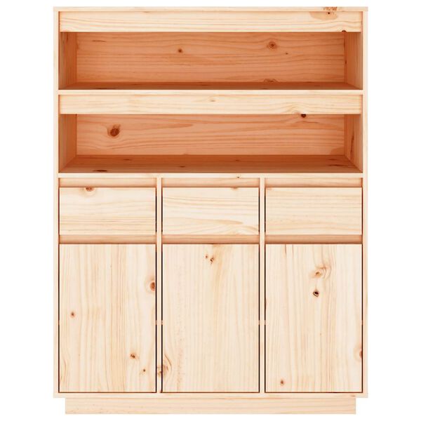 vidaXL Highboard 89x40x116.5 cm Solid Wood Pine