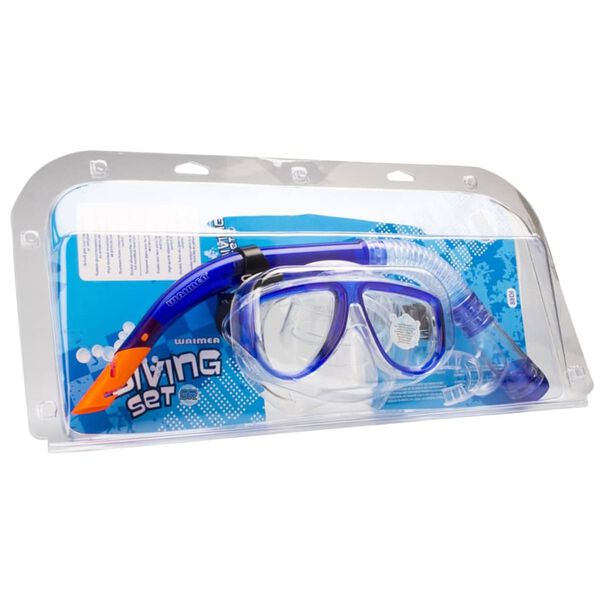 Waimea Senior Diving Mask with Snorkel Cobalt Blue 88DI