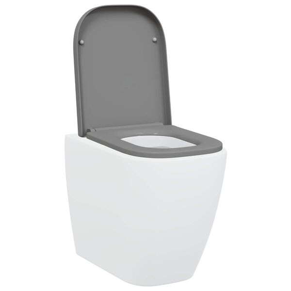 vidaXL Quick Release Toilet suitable for Seat Grey 44.5 x 35 x 3.6 cm