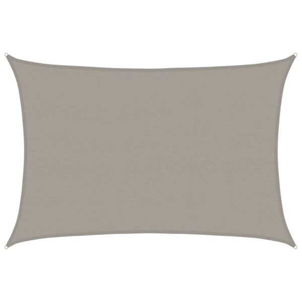 vidaXL Sunshade Sail 160 g/m&sup2; Rectangular Light Grey 5x6 m HDPE