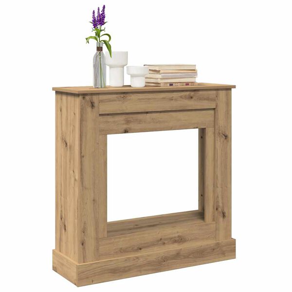 vidaXL Fireplace Surround Artisan Oak 90x30x90 cm Engineered Wood