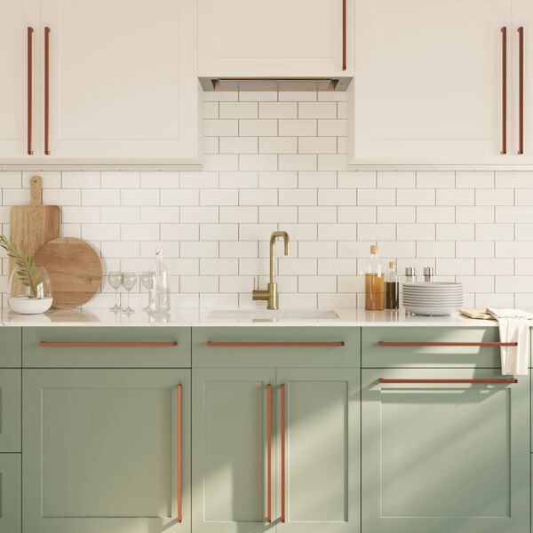 vidaXL Cabinet Handles 20 pcs Bronze 480 mm Stainless Steel