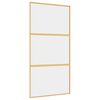 vidaXL Sliding Door Gold 102.5x205 cm Clear ESG Glass and Aluminium