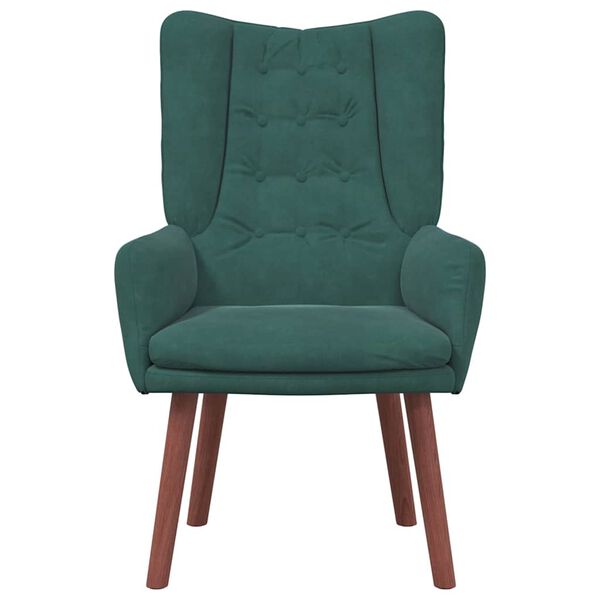 vidaXL Armchair Dark Green 63 x 67 x 94 cm Velvet