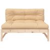 vidaXL Middle Sofa 120x80 cm Solid Wood Pine