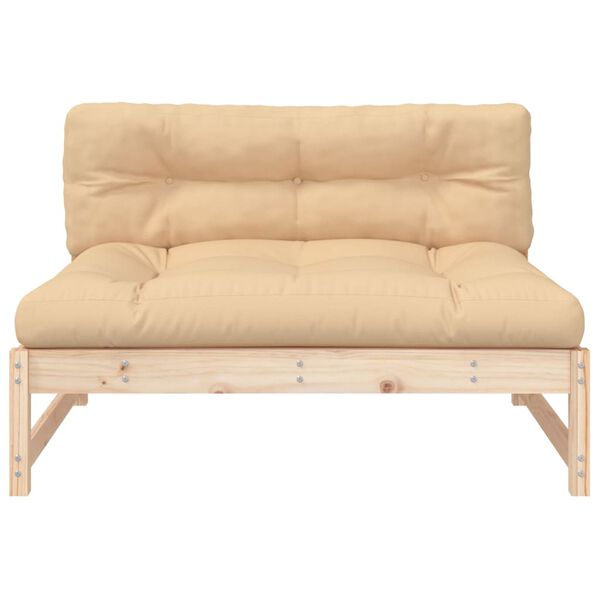 vidaXL Middle Sofa 120x80 cm Solid Wood Pine
