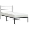 vidaXL Metal Bed Frame without Mattress with Headboard Black 90x200cm