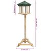 vidaXL Standing Bird Feeder Solid Firwood 33x110 cm