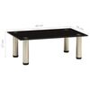 vidaXL TV Stand Black 40x35x17 cm Tempered Glass
