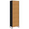 vidaXL Tall Cabinets 2 pcs Black Oak 60 x 36 x 200 cm Engineered Wood