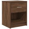 vidaXL Bedside Cabinets 2 pcs with Drawer Brown Oak 40x34x50 cm