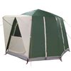 vidaXL Cabin Tent with Roof Green and White 320 x 320 x 203 cm