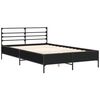 vidaXL Bed Frame without Mattress Black 140x190 cm