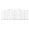vidaXL Arched Gabion Baskets 20 pcs 400x30x140/160 cm Galvanised Iron