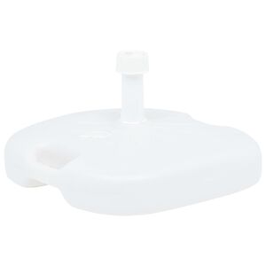vidaXL Umbrella Base | White | Plastic | Medium | Decorative Inlays