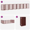 vidaXL Dog Gate with Door Foldable 15 Panels Brown 750 cm Poplar Wood