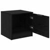 vidaXL Bed Cabinet 2 pcs Black Oak 40 x 39 x 40cm Engineered Wood