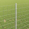 vidaXL Fence with Post Silver 1 x 10 m Steel