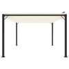 vidaXL Gazebo with Louvered Roof 3x4 m Cream Fabric and Aluminium