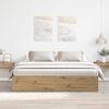 vidaXL Bed Frame without Mattress Artisan Oak 180x200cm Super King Engineered Wood