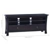 vidaXL TV Cabinet Light Black Coffee 100x30x45 cm Solid Mahogany Wood