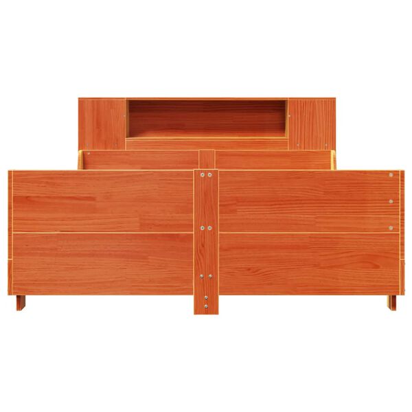 vidaXL Bed Frame without Mattress Wax Brown 160x200 cm Solid Wood Pine