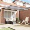 vidaXL Retractable Awning Light Grey 350 x 250 cm Polyester and Steel